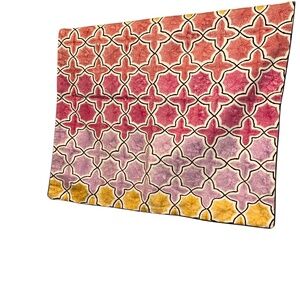 Roberta Roller Rabbit NEW NWT yellow lavender Ombre Moroccan Tile Euro S…